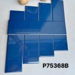 Gạch trang trí, ốp tường Đơn sắc xanh dương 30x7.5 Ceramic bóng - P75368B