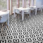 Gạch bông, trang trí, lát nền, ốp tường Hoa văn / Họa tiết trắng 20x20 Porcelain mờ - F2089-I