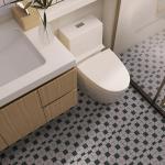 Gạch bông, lát nền, ốp tường Hoa văn / Họa tiết xám 30x30 Porcelain nhám - MF3131