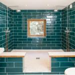 Gạch trang trí, ốp tường Mosaic trắng, xanh ngọc 28x6.8 Ceramic bóng HTC - 6800H