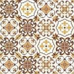 Gạch lát nền, ốp tường, trang trí Hoa văn / Họa tiết nâu 40x40 Porcelain nhám - VICTORYBROWN