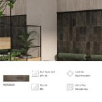 Gạch ốp tường, trang trí Đơn sắc nâu 30x7.5 Porcelain mờ - MD7535S03