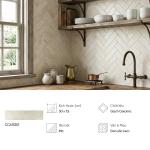 Gạch ốp tường, trang trí Đơn sắc kem 30x7.5 Ceramic mờ - CCA75301