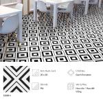 Gạch bông, trang trí, lát nền, ốp tường Hoa văn / Họa tiết trắng 20x20 Porcelain mờ - F2089-I