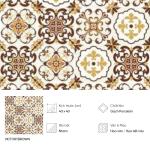 Gạch lát nền, ốp tường, trang trí Hoa văn / Họa tiết nâu 40x40 Porcelain nhám - VICTORYBROWN