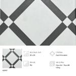 Gạch lát nền, ốp tường, trang trí, bông Hoa văn / Họa tiết trắng 20x20 Porcelain mờ - ADP07