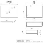 Kệ treo lavabo mặt đá nhân tạo Kanly FW06 / FW06Marble